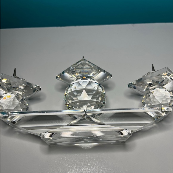 Swarovski Crystal 7600 NR115 3-Light Candle Holder Decorative Candles Retired - Picture 12 of 13
